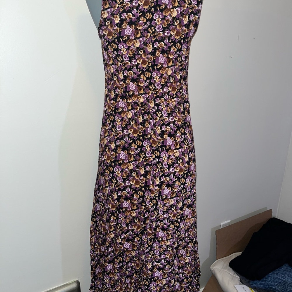 Vintage All That Jazz ankle Dress Women Black Floral Sleeveless Scoop Ne… - Picture 5 of 9